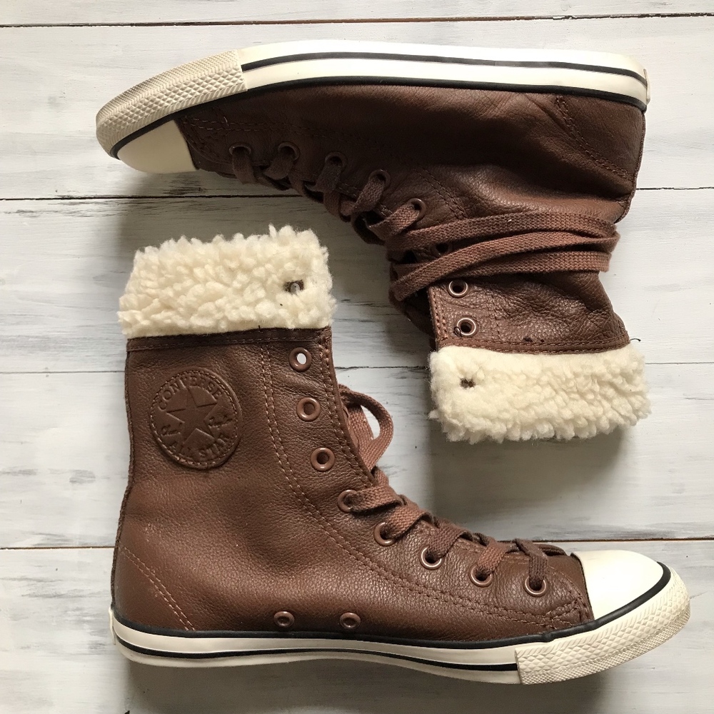 RARE Converse. Size 6. Brown Leather